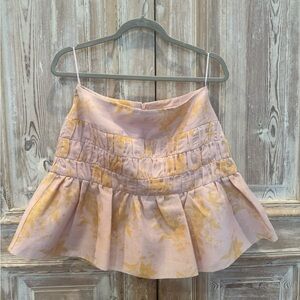 KEEPSAKE the Label Pink and Yellow A-Line Skirt